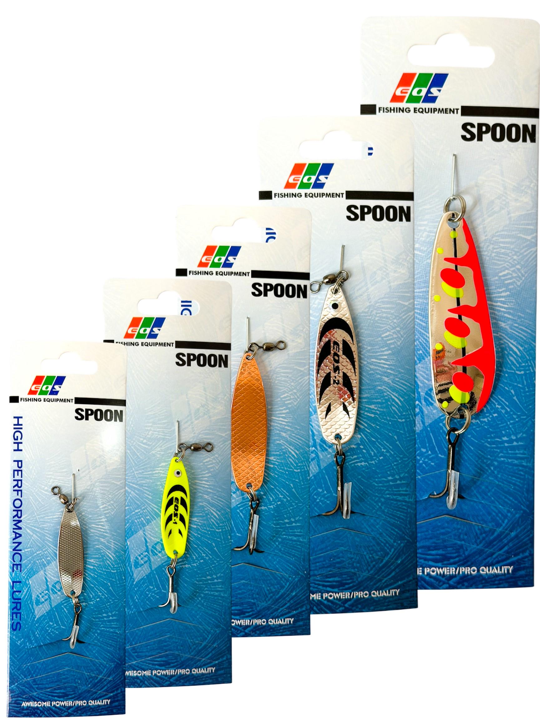 Набор блесен-колебалок EOS №1 для ловли хищной рыбы щука/судак/жере/окунь/форель 5 шт. 4/8/12 г (2258941257)