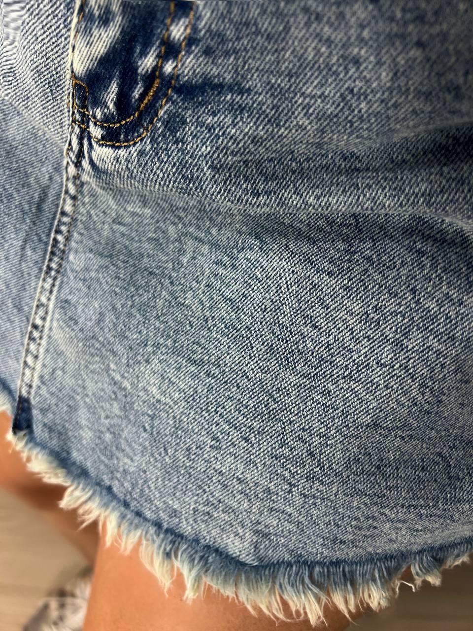 Шорты юбка женские джинсовые Vanver 8103 с бахромой короткие пояс-цепь р. 27 74 см 106 см Голубой - фото 7 Шорты юбка женские джинсовые Vanver 8103 с бахромой короткие пояс-цепь р. 27 74 см 106 см Голубой - фото 7