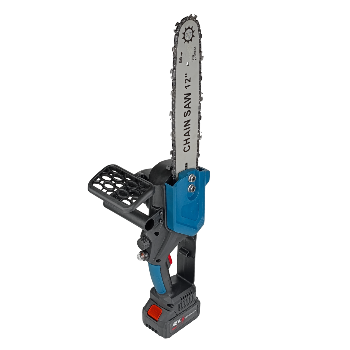 Пила-веткорез цепная аккумуляторная Chain Saw 12" для обрезки деревьев с 2 акб в комплекте 9020-M-Black/Blue