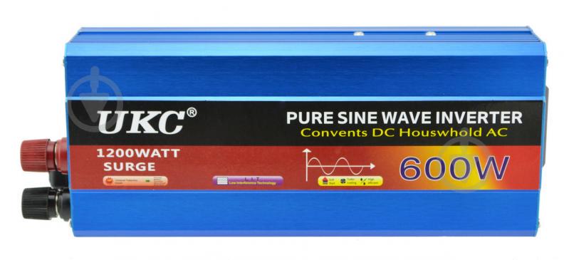 Преобразователь напряжения инвертор Powerone Plus 600W с чистой синусоидой AC/DC 12V Blue (3sm_520835109) - фото 2