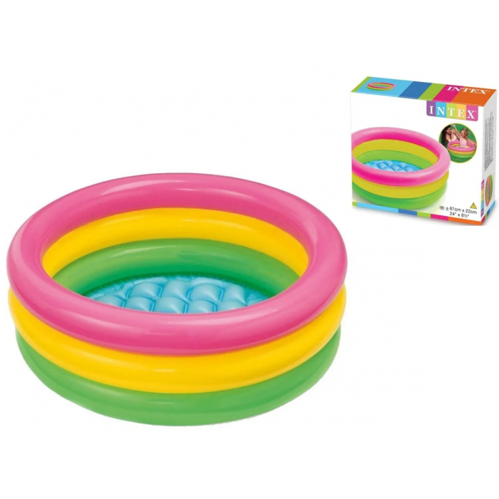 Бассейн детский надувной Intex круглый 33 л 61х22 см (52181) Бассейн детский надувной Intex круглый 33 л 61х22 см (52181)
