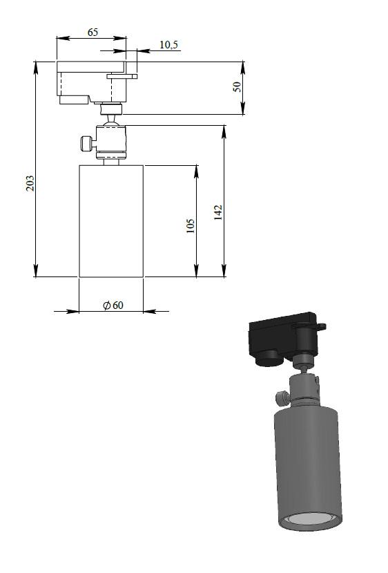 Точечный трековый спот Pikart Lights TR 1 латунный (25479-1) - фото 3 Точечный трековый спот Pikart Lights TR 1 латунный (25479-1) - фото 3