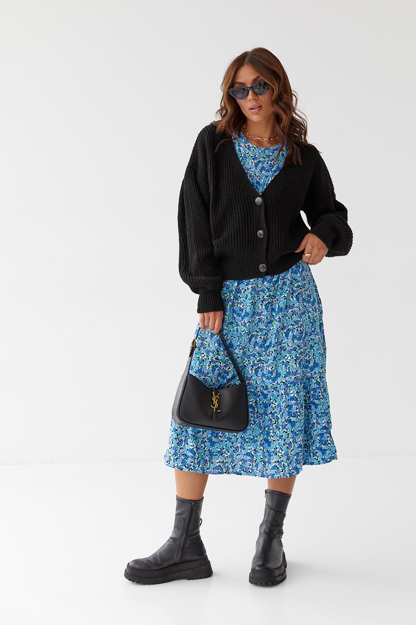 Кардиган укороченный M Черный (9528198) - фото 3