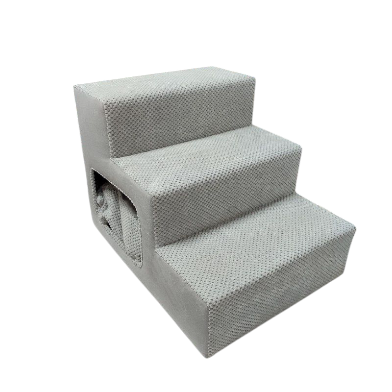 Сходинки для собачок з входом 55х40х40 см праві Сірий - фото 2