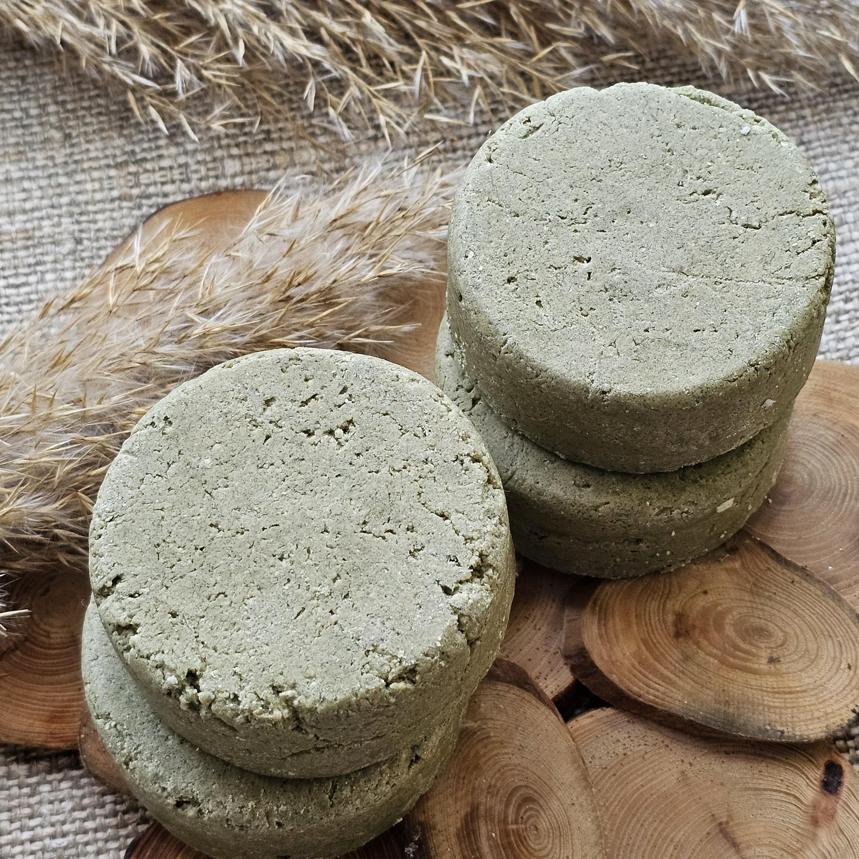 Шампунь твердый Зеленый глинка и нем для жирных волос 65 г (27785859) - фото 3