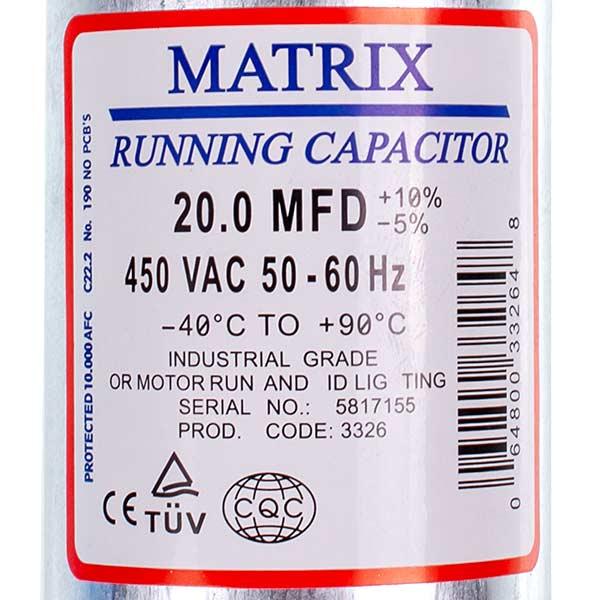 Конденсатор для електроприладів Whicepart CBB65 20uF 450V (00000043466) - фото 2 Конденсатор для електроприладів Whicepart CBB65 20uF 450V (00000043466) - фото 2