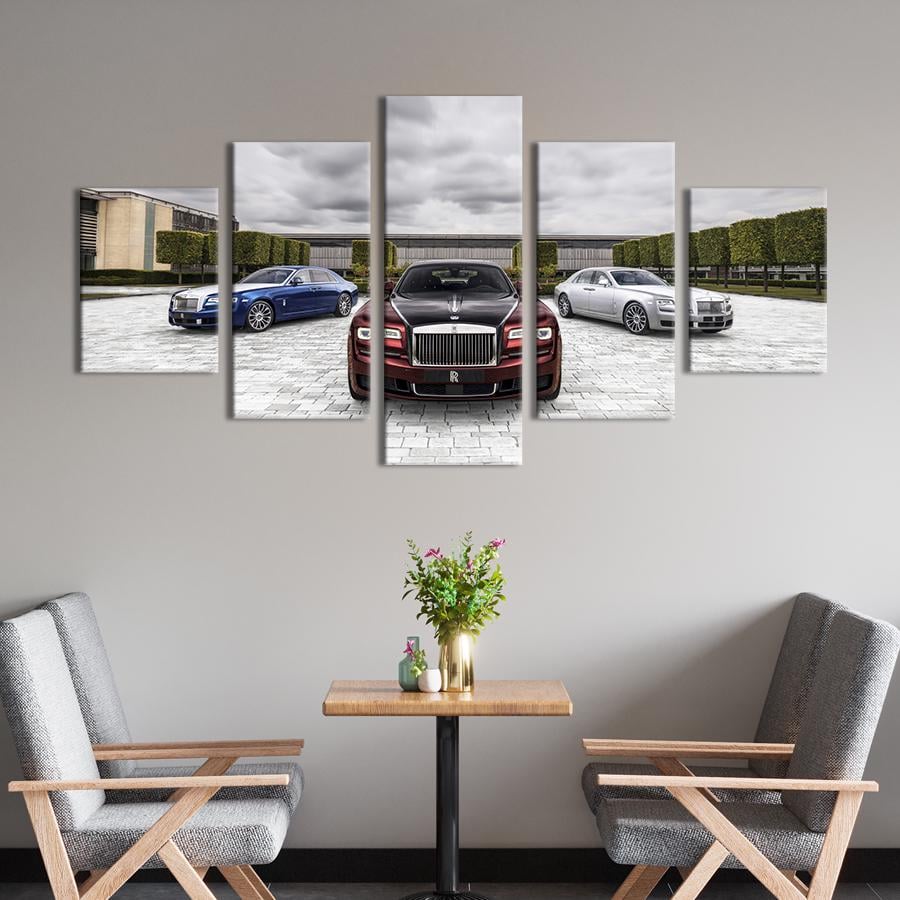 Картина на холсте Три элитные авто Rolls-Royce 187x94 см (1397-52)