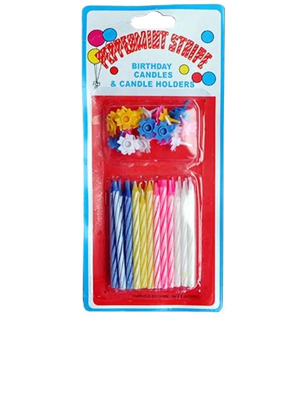 Свічки для торта 5 см Різнокольоровий (01175)