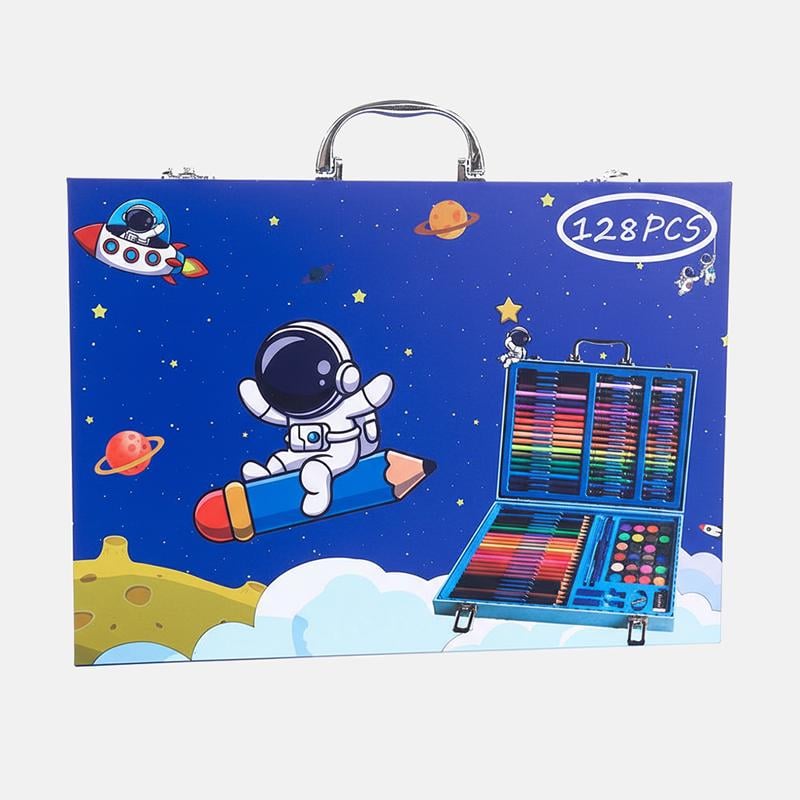 Набор для рисования 128 предметов в сказочном кейсе