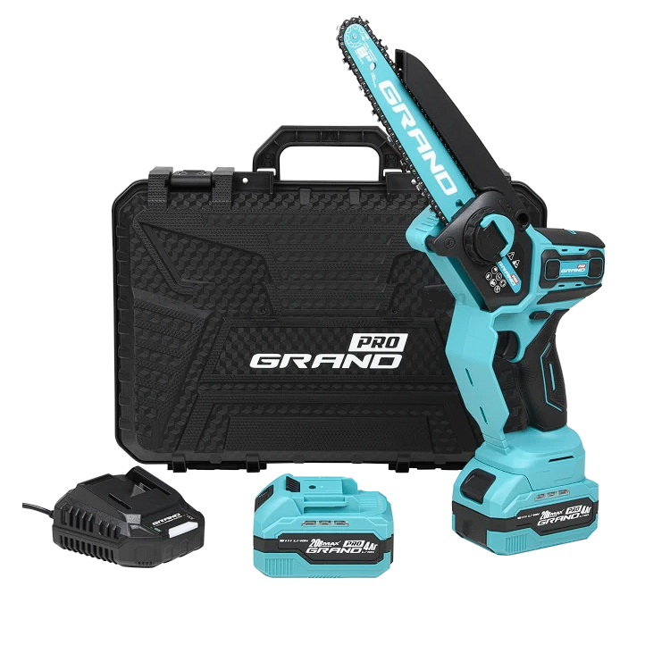 Пила цепная аккумуляторная Grand АПЦ-8HS/4-2 2 шины/2 цепи кейс 2 АКБ