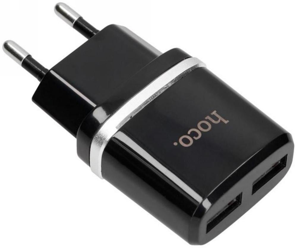 Устройство зарядное Hoco C12 Smart 2 USB 2,4A Black (13030)