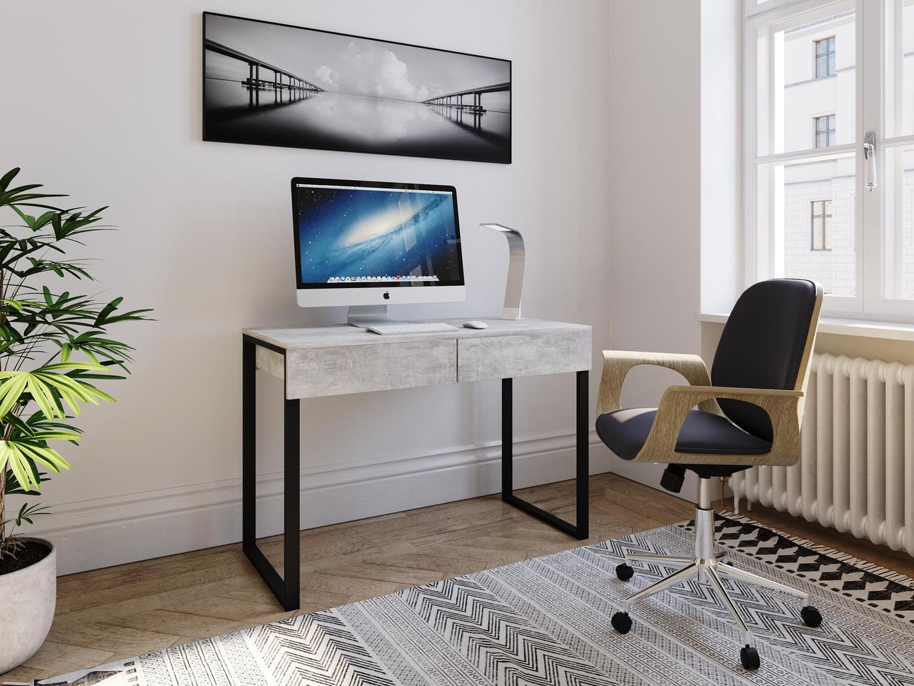 Письменный стол компьютерный для школьника 1100х760х536 мм Бетон (504504)