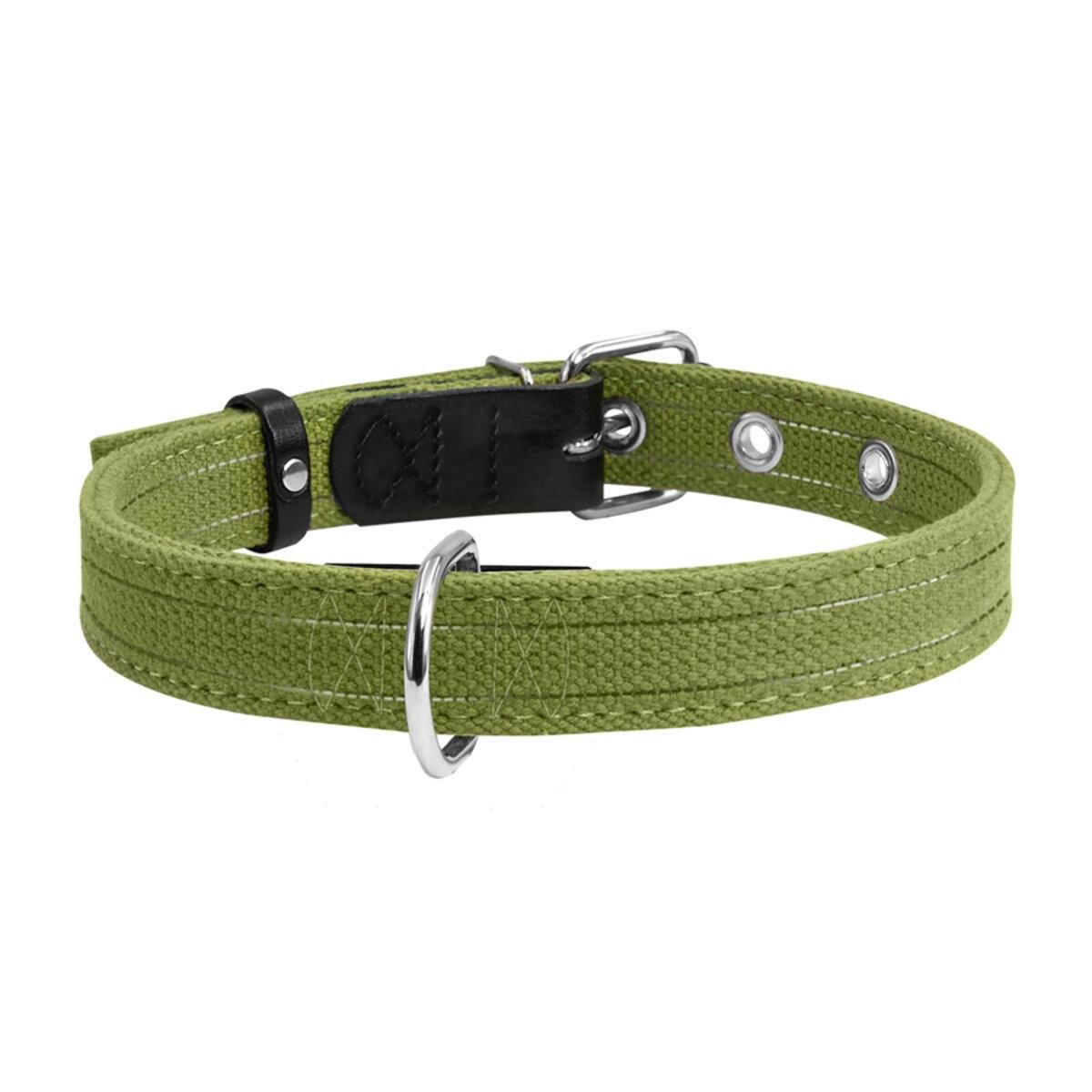 Ошейник для собак Collar хлопковая тесьма/двойной 20 мм х 31-41 см Брезент (6136 Col)