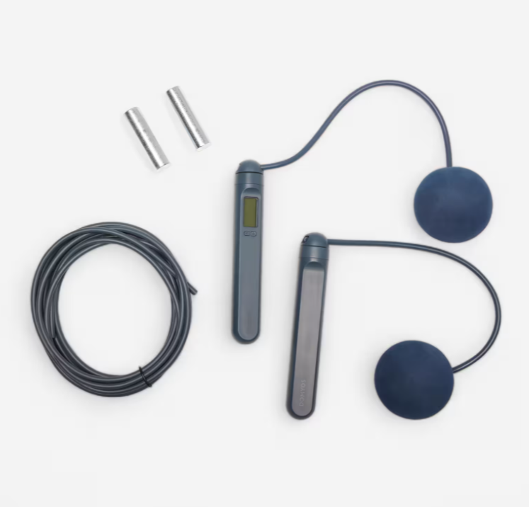 Скакалка обтяжена Domyos з подвійним лічильником 3 м Синій (2663185201) Скакалка обтяжена Domyos з подвійним лічильником 3 м Синій (2663185201)