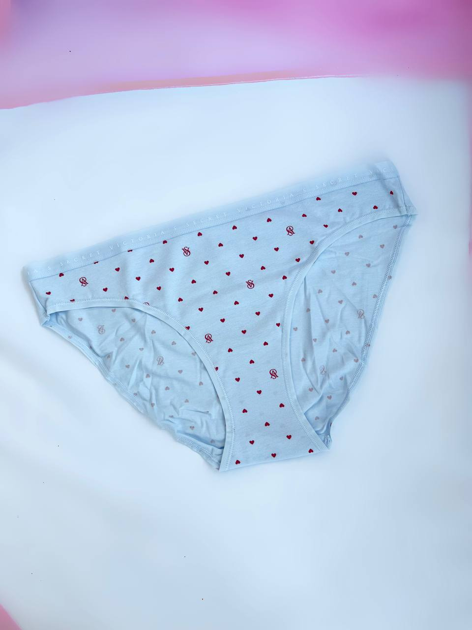 Труси Victoria's Secret Stretch Cotton Bikini Panty L Блакитний (27304316)