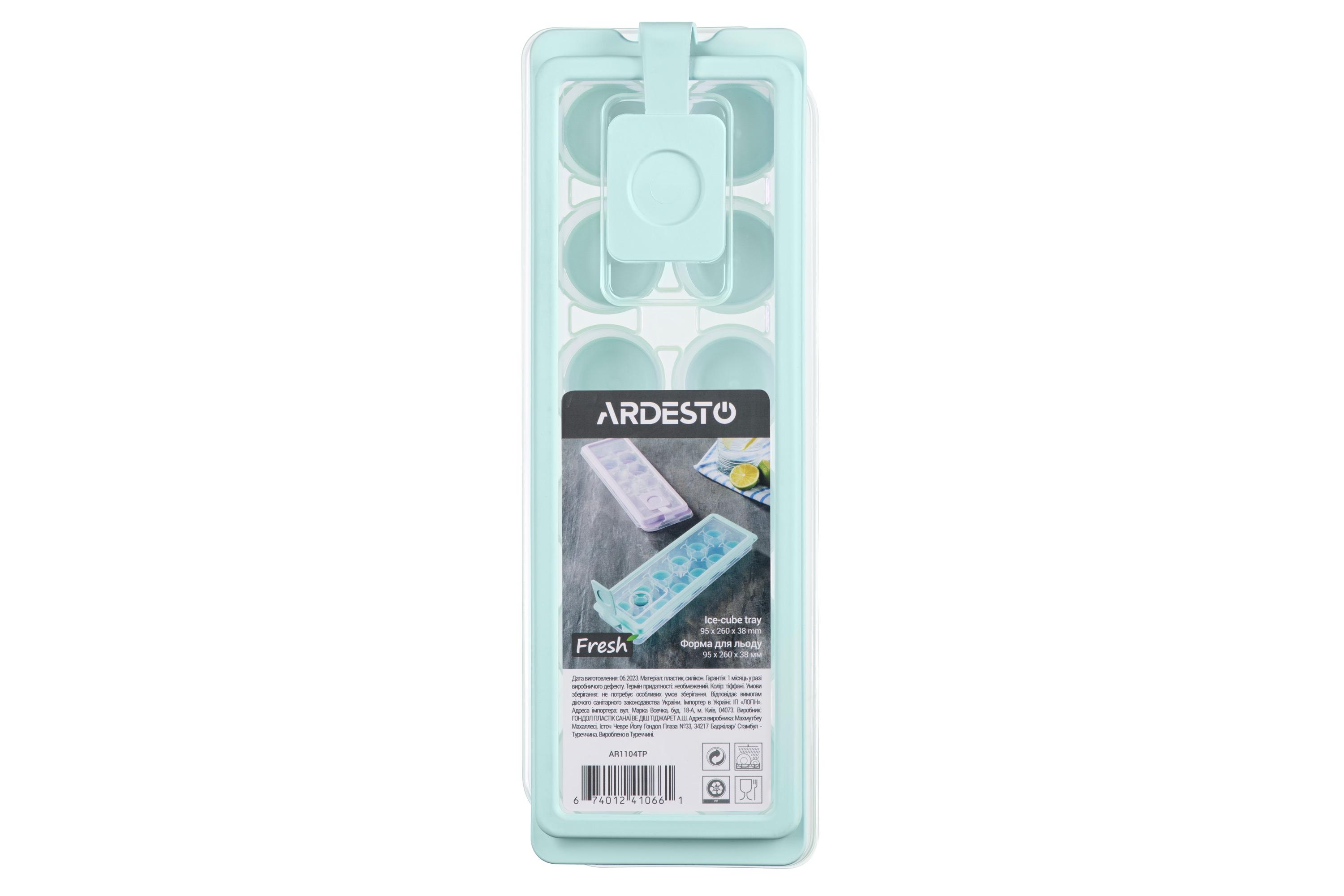 Форма для льоду з кришкою Ardesto Fresh 95х270х38 мм Бірюзовий (AR1104TP) - фото 5