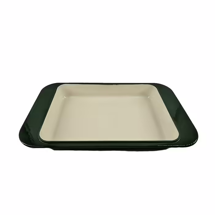 Блюдо для запікання GIPFEL MAJOLICA з чавуну з емальованим покриттям 38х25х5 см Темно-зелений (2284)