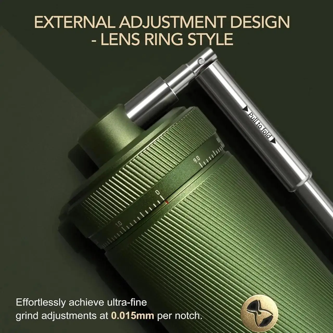 Кофемолка ручная Timemore Chestnut S3 Grinder Green с коническими стальными жерновами (TS3GR) - фото 9 Кофемолка ручная Timemore Chestnut S3 Grinder Green с коническими стальными жерновами (TS3GR) - фото 9