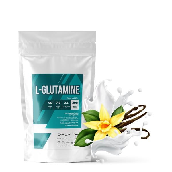 Аминокислота L-Glutamine Ваниль для мышечной ткани на 40 порций 200 г (21-125-glu-v200)