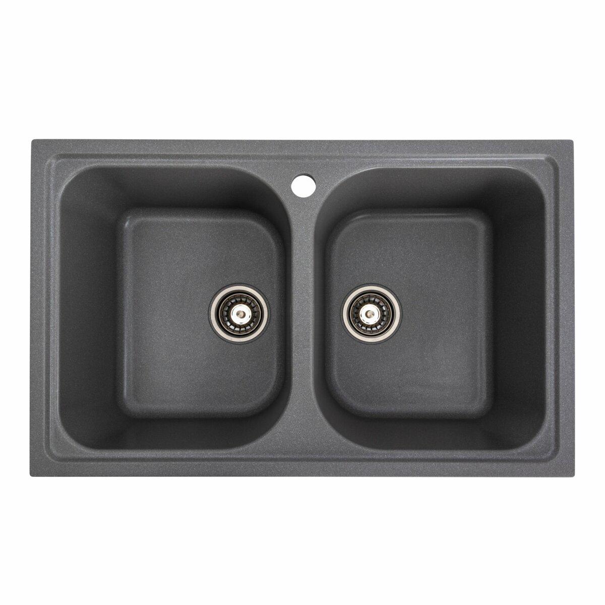 Мойка для кухни гранитная Platinum 7950 Equatoria глянец Серый муссон (SP000035797)