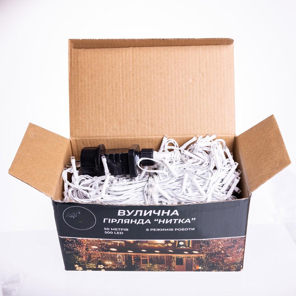 Гирлянда Нить уличная 500 LED 50 м Белый/Желтый (3911)