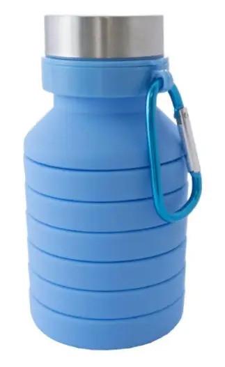 Складная силиконовая бутылка Bottle 550 мл Голубой