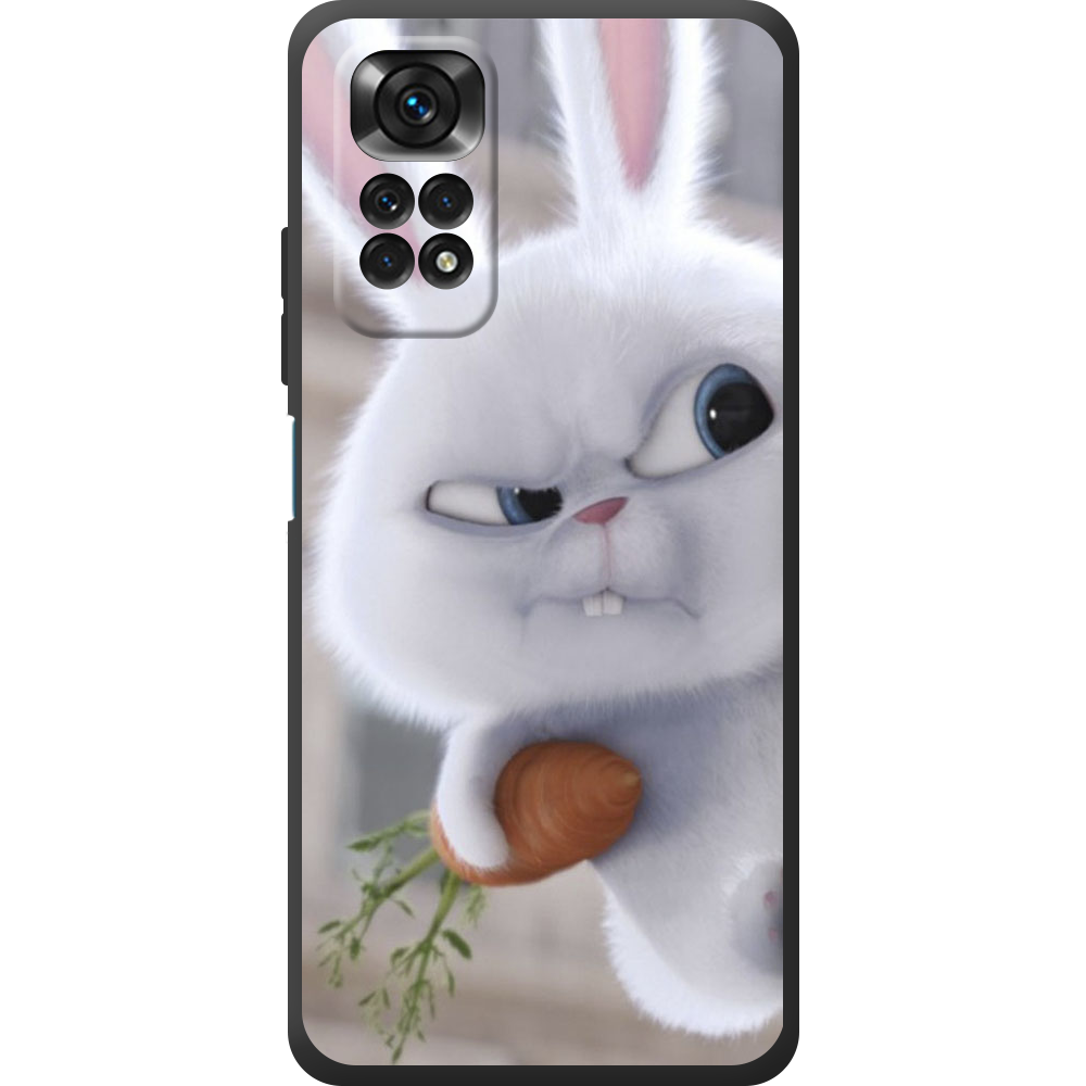 Чехол BoxFace Xiaomi Redmi Note 11 Global Version Rabbit Snowball Черный силикон (44124-up1116-44084)