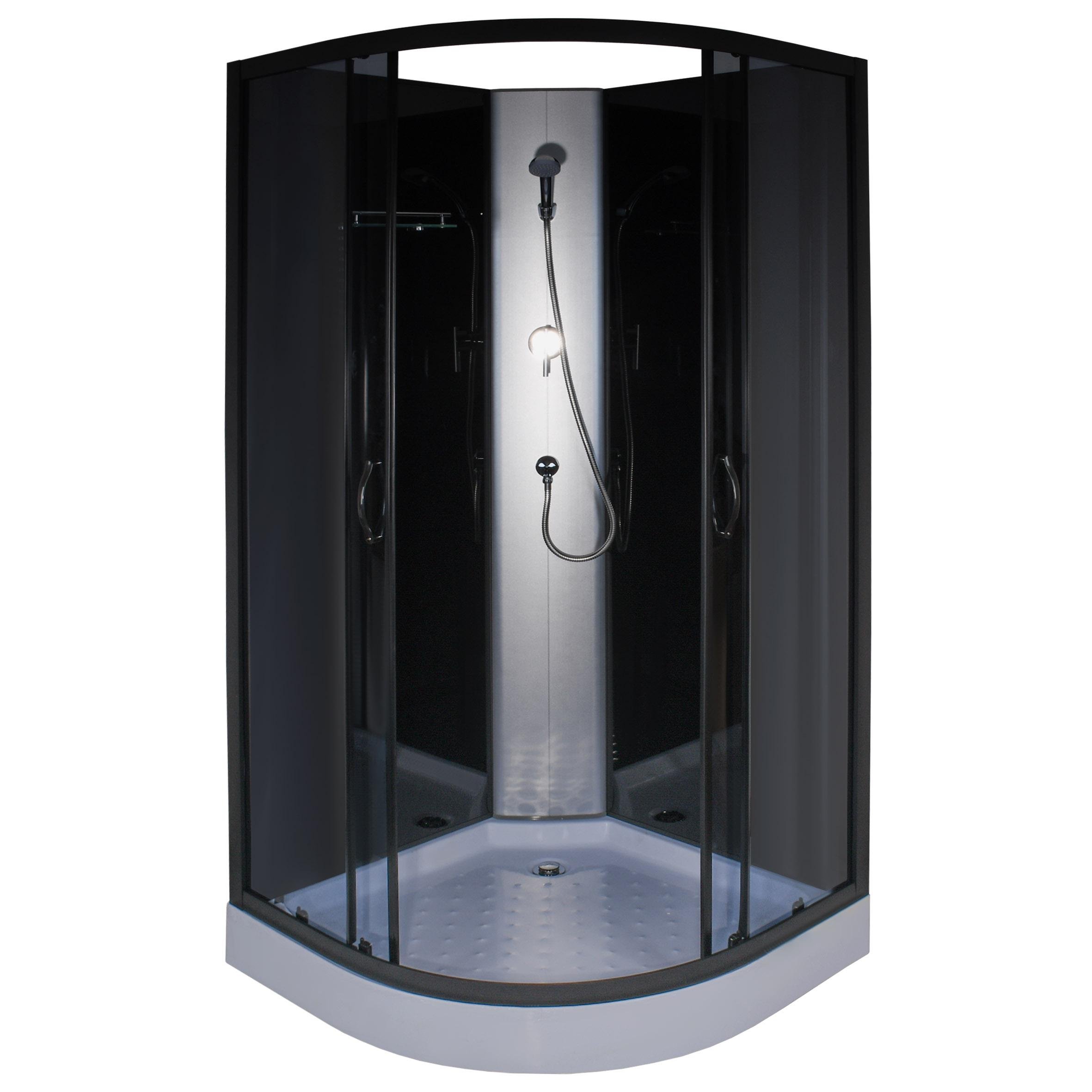 Душевой бокс Bravo San L90GBB 000029100 90x90x195 см профиль Черный (233482)