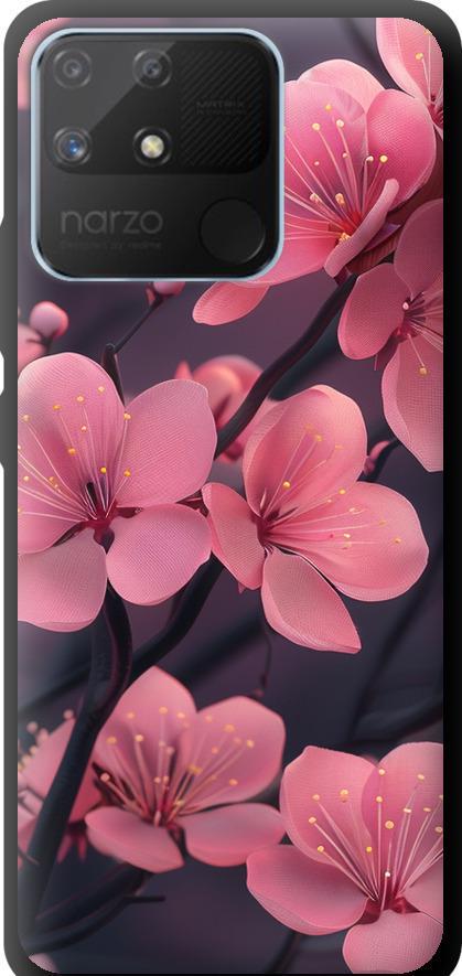 Чехол на Realme Narzo 50A Пурпурная сакура (6075b-2514-42517)