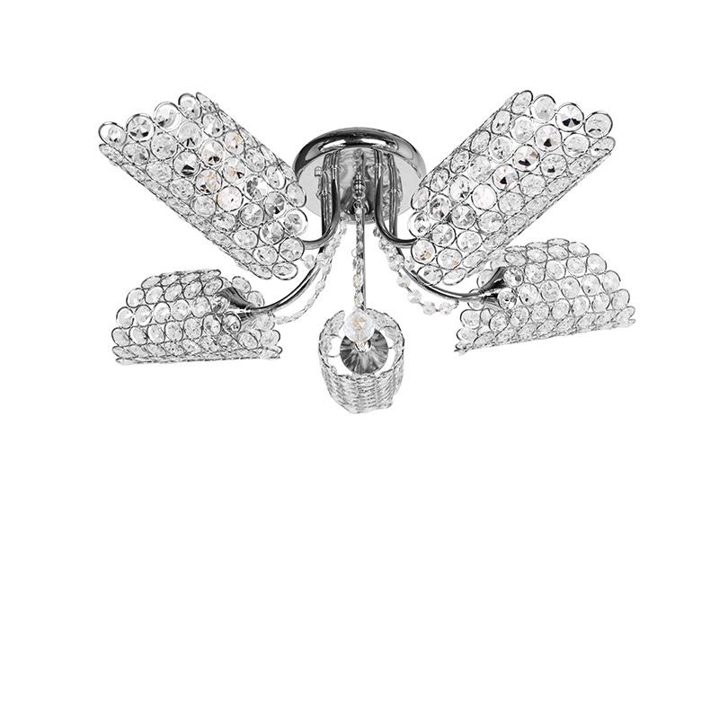 Люстра стельова кришталева Light House NM-15658/5 CR Хром