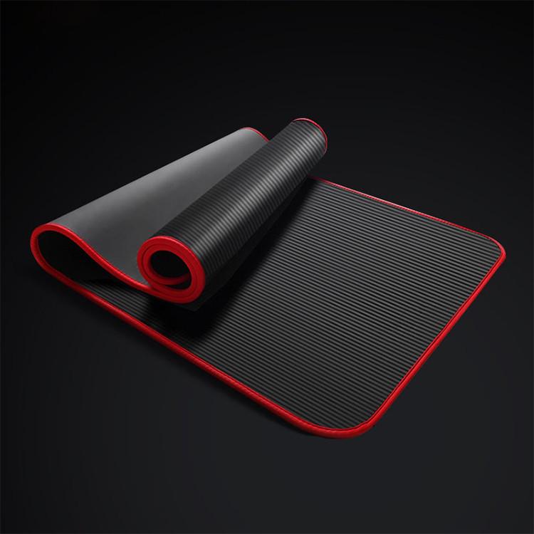Коврик для йоги и фитнеса Yoga mat 1810x610x10 мм Черный каучук - фото 4 Коврик для йоги и фитнеса Yoga mat 1810x610x10 мм Черный каучук - фото 4