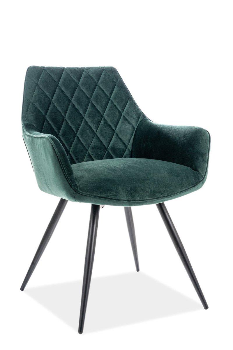 Стул кухонный Signal Linea Velvet 820х430х430 мм (мягкий для кухни/гостиной/офиса) Металл/Ткань Бархат цвет Черный/Зеленый (LINEAVCZ) Стул кухонный Signal Linea Velvet 820х430х430 мм (мягкий для кухни/гостиной/офиса) Металл/Ткань Бархат цвет Черный/Зеленый (LINEAVCZ)