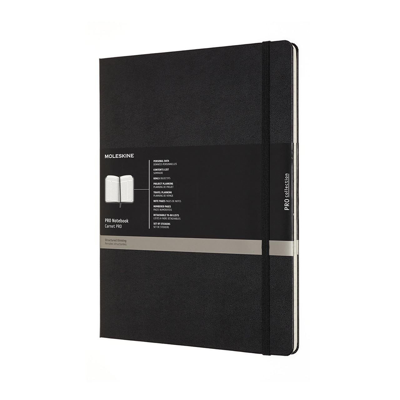 Блокнот Moleskine PRO недатований XXL 21,6х28 см 192 сторінки в лінію Чорний