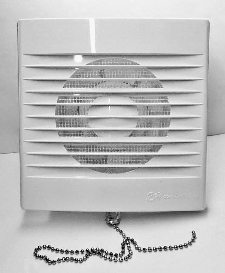 Витяжний вентилятор OSTVENT BOREY 150LS зі шнурком осьовий тихий 150 мм Білий Витяжний вентилятор OSTVENT BOREY 150LS зі шнурком осьовий тихий 150 мм Білий