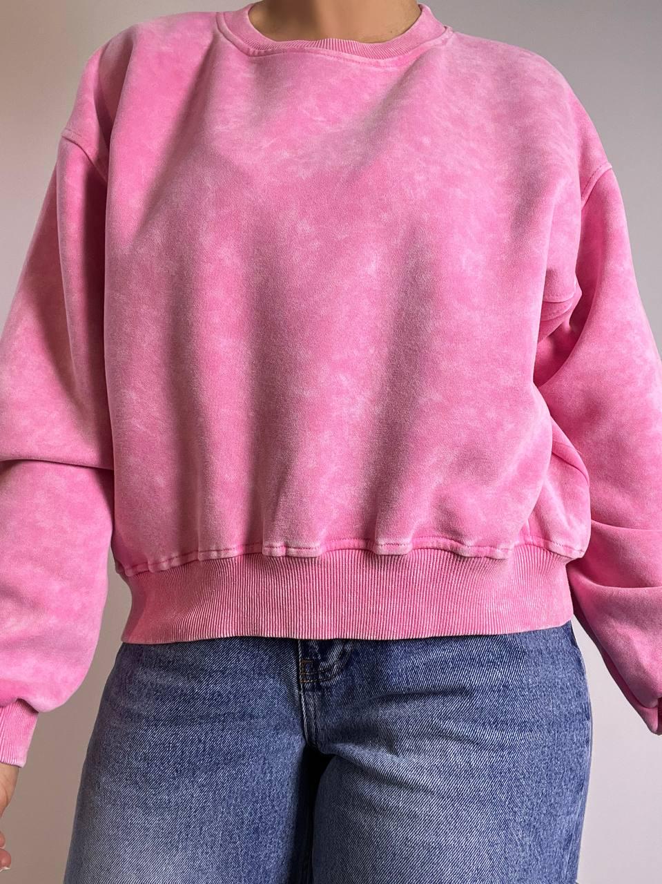 Світшот жіночий JOY ONE 25177 вільний крій середня довжина варений тай-дай OS Рожевий (3387) - фото 8 Світшот жіночий JOY ONE 25177 вільний крій середня довжина варений тай-дай OS Рожевий (3387) - фото 8