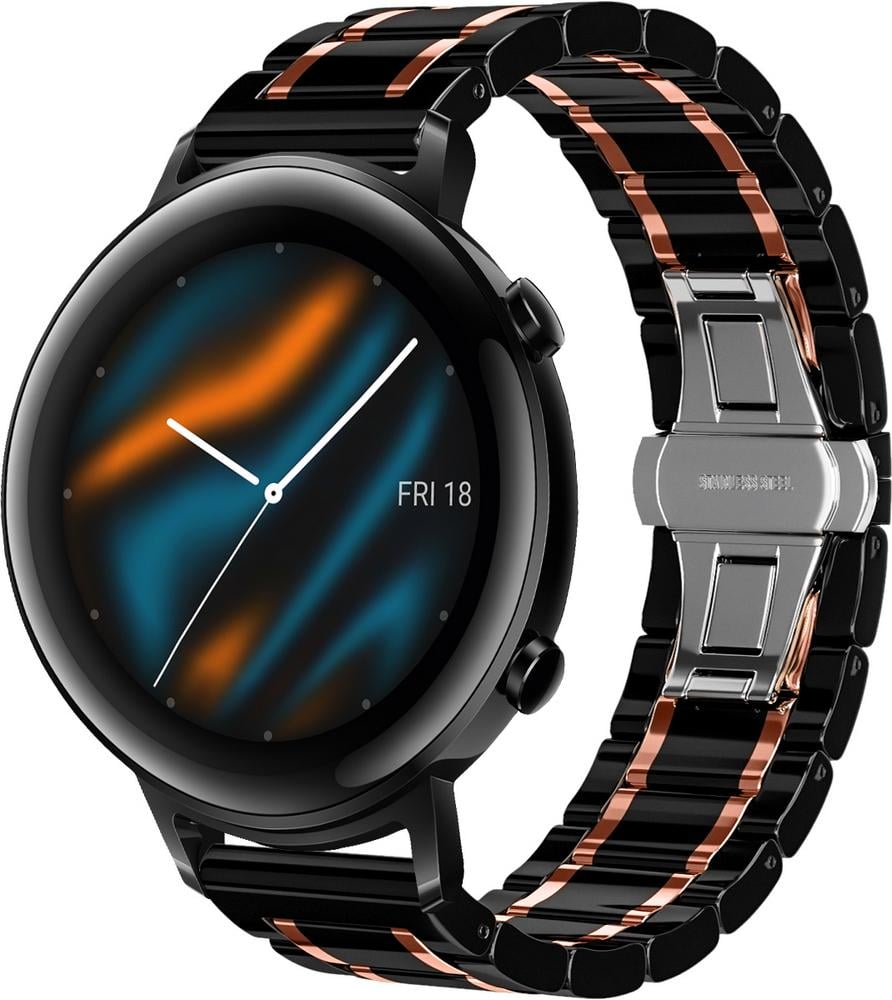 Ремінець керамічний Ceramo для Huawei Watch GT 2 42 мм Black/Pink (28722-51) Ремінець керамічний Ceramo для Huawei Watch GT 2 42 мм Black/Pink (28722-51)