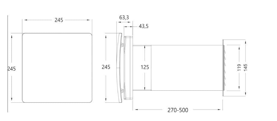 Рекуператор бытовой AirRoxy aRheat 125 с ЕС-двигателем и дистанционным пультом (01-321) - фото 9
