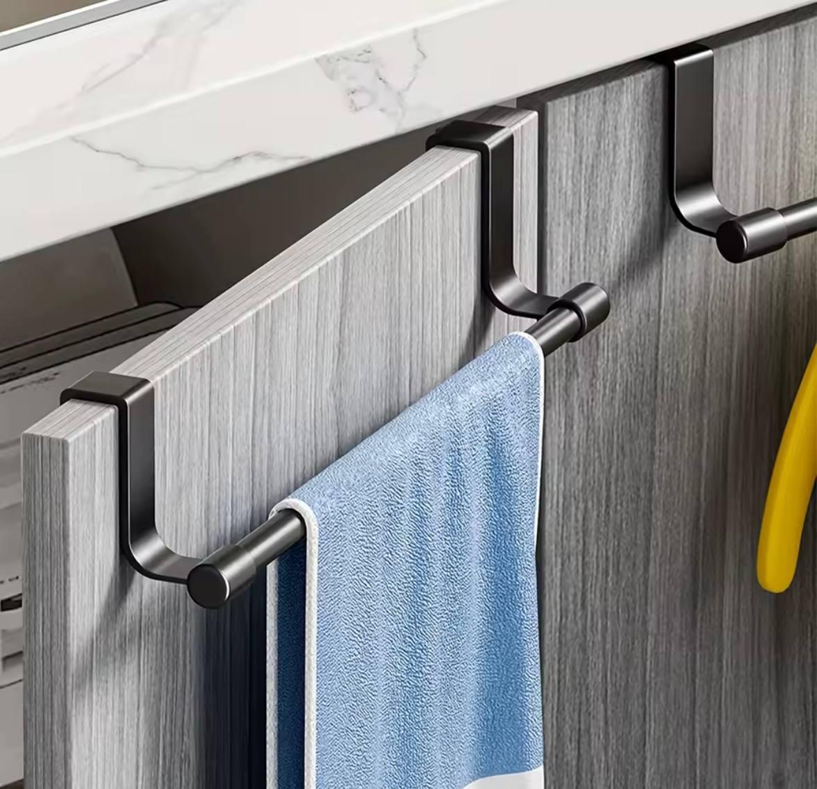 Держатель для полотенец на дверцу шкафа 20 см Черный - фото 3 Держатель для полотенец на дверцу шкафа 20 см Черный - фото 3