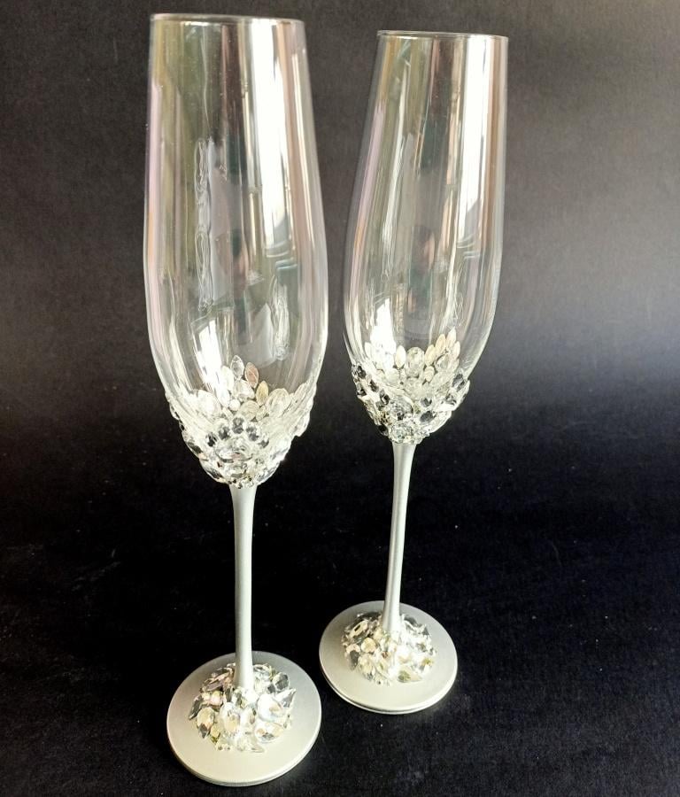 Бокалы свадебные Bohemia Sandy Vip 190 мл 2 шт. Silver (5883)