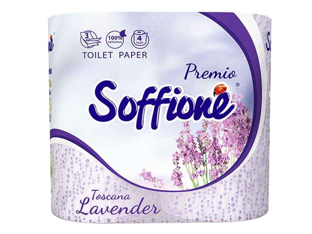 Туалетная бумага Soffione 4 шт. 3 слоя Toscana Lavender (164284)