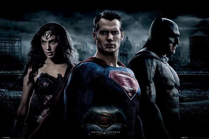 Постер плакат Бэтмен против Супермена Трио/Batman v Superman Trio 61x91,5 см