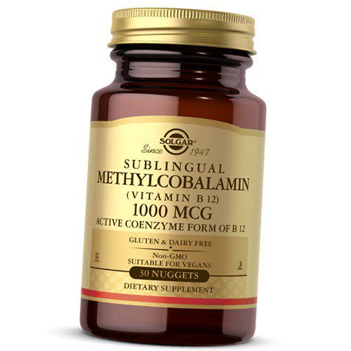 Витамины Solgar Sublingual Methylcobalamin 1000 мкг 30 табл. (36313062)