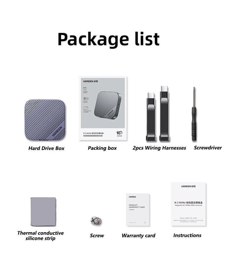 Кишеня зовнішня Ugreen MagSafe 2230/2242 10 гбіт/с USB-C (45367) - фото 11