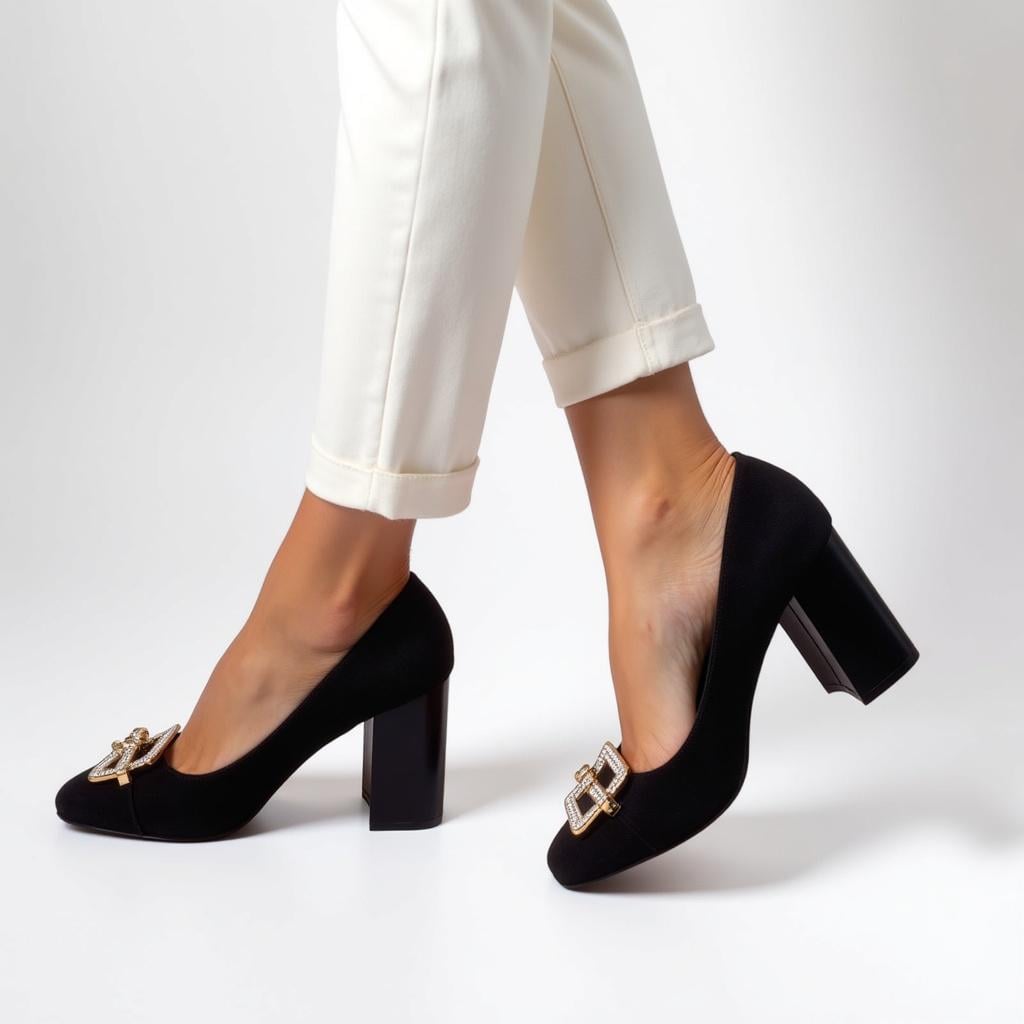 Туфли женские Maiguan 743 замшевые р. 39 Черный (24681703)