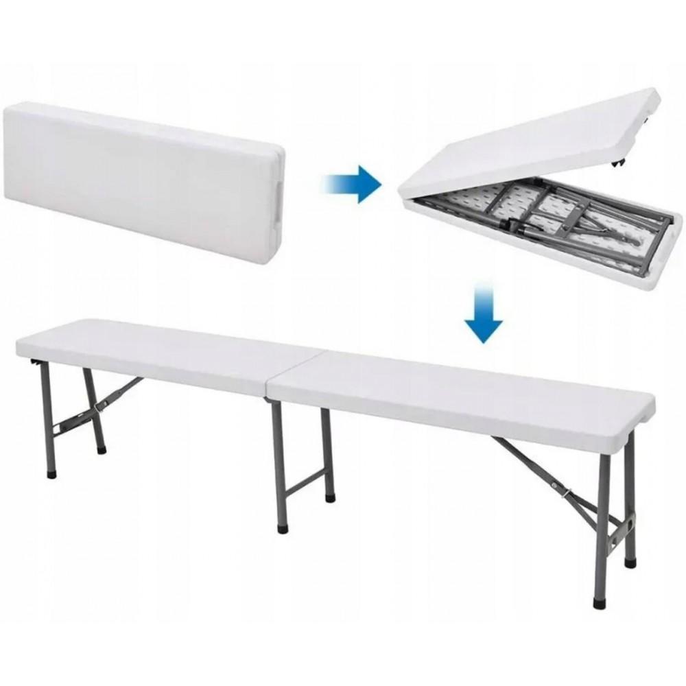 Скамейка садовая Bonro BS 183-2 складная Белый (42400482) - фото 6 Скамейка садовая Bonro BS 183-2 складная Белый (42400482) - фото 6