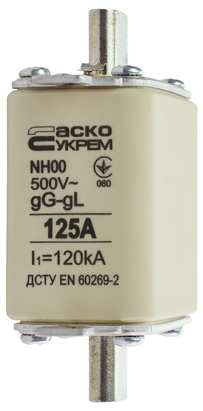 Предохранитель ножевой АСКО NH00 125A gG с плавкой вставкой (A0050010016) - фото 3