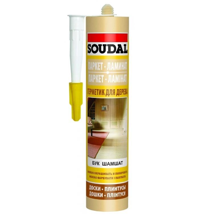 Герметик для дерева SOUDAL 280 мл Бук (99900360) - фото 1 Герметик для дерева SOUDAL 280 мл Бук (99900360) - фото 1
