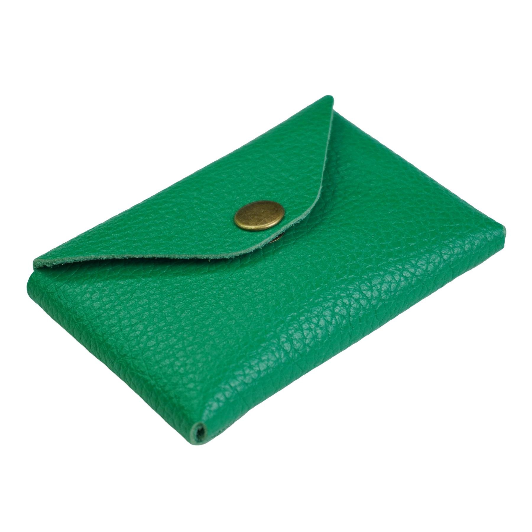 Кошелек кожаный Флотар Mini-01 Зеленый - фото 4