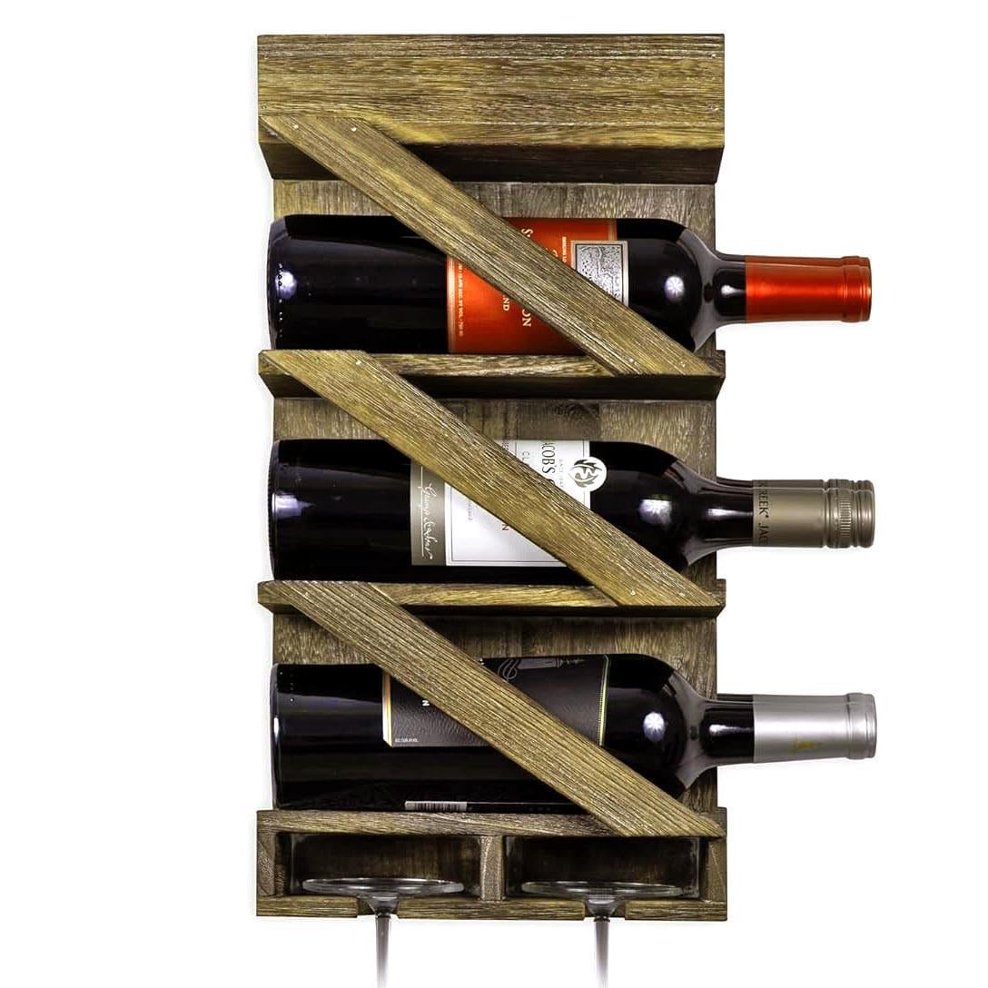 Полка для вина настенная из дерева Мито Мускат (ПНК-001707)