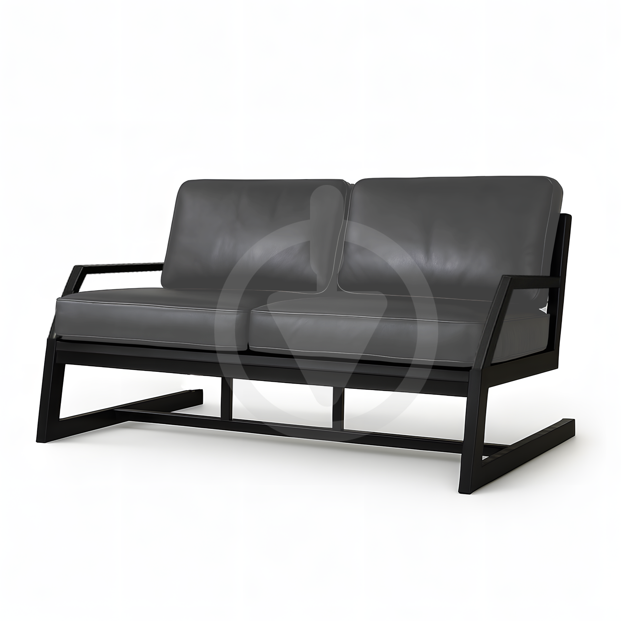 Диван металевий AVVS Атлас з підлокотниками лофт екошкіра 156 см Сірий - фото 1 Диван металевий AVVS Атлас з підлокотниками лофт екошкіра 156 см Сірий - фото 1